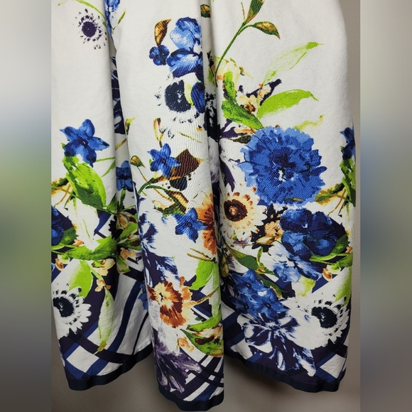 Signature Darby Established 1962 Floral Fit & Flare Tea Length Dress sz 10 - Picture 2 of 16